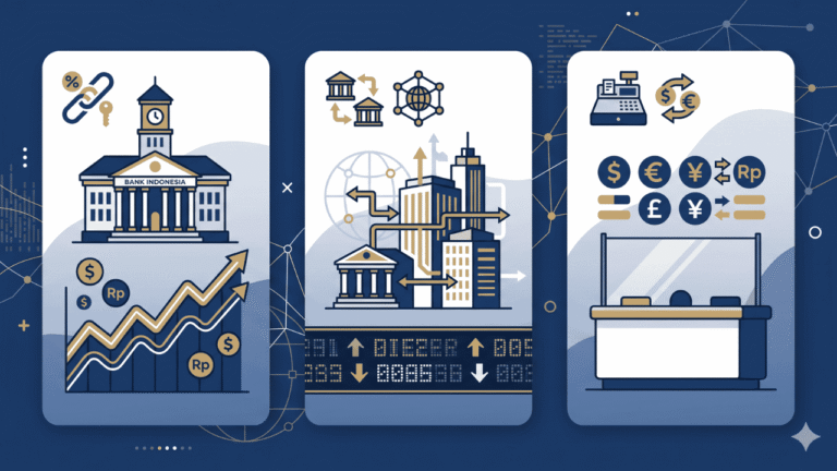 Infografik cara membaca kurs dollar: perbandingan JISDOR, spot interbank, dan kurs bank