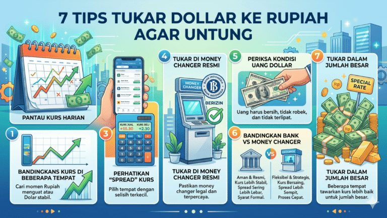 tips tukar dollar ke rupiah agar tidak rugi