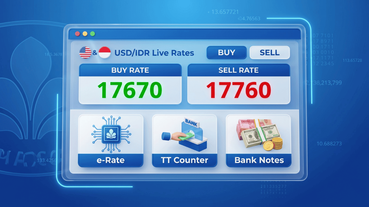 Kurs BCA 16 Juni 2026: e-Rate USD 17.670/17.760 β Update Pagi