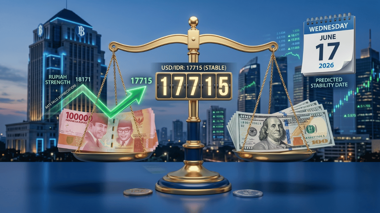 Kurs Dollar 17 Juni 2026: Rupiah Menguat 456 Poin dari Rekor β Stabil di 17.715