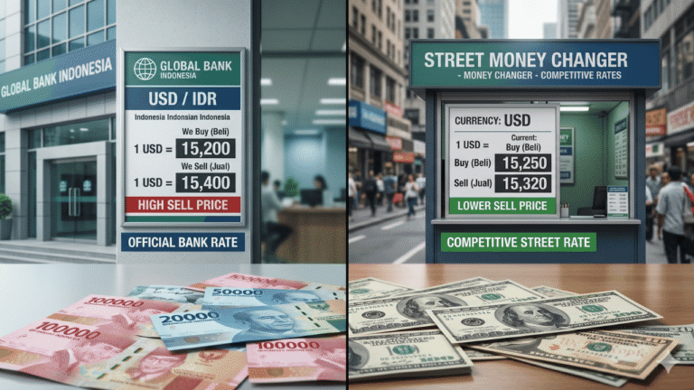 kurs money changer vs bank 7 juni 2026 mana lebih murah