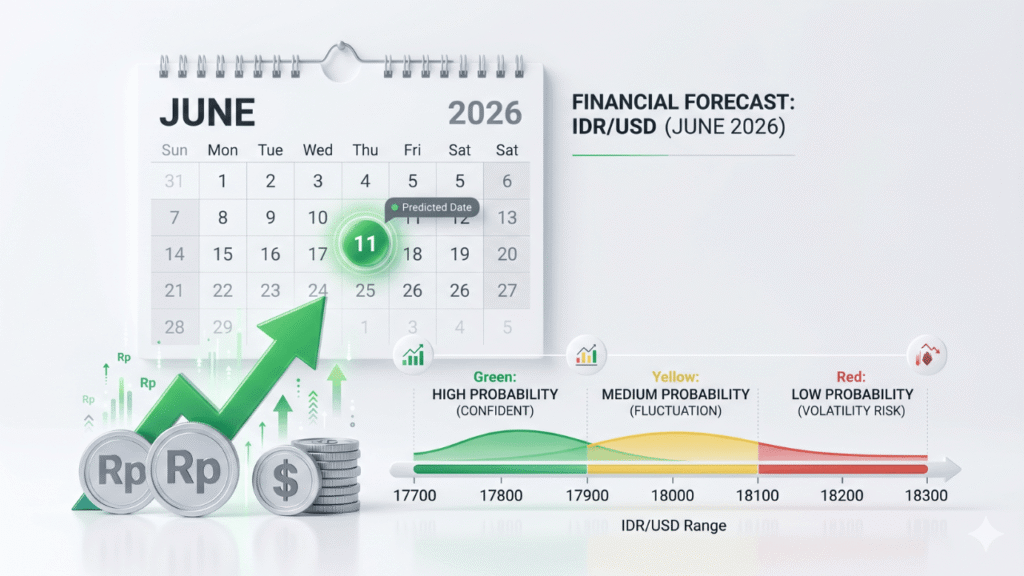 Grafik analisis teknikal kurs dollar hari ini 11 Juni 2026 menunjukkan level resistance 18.000 dan support 17.800