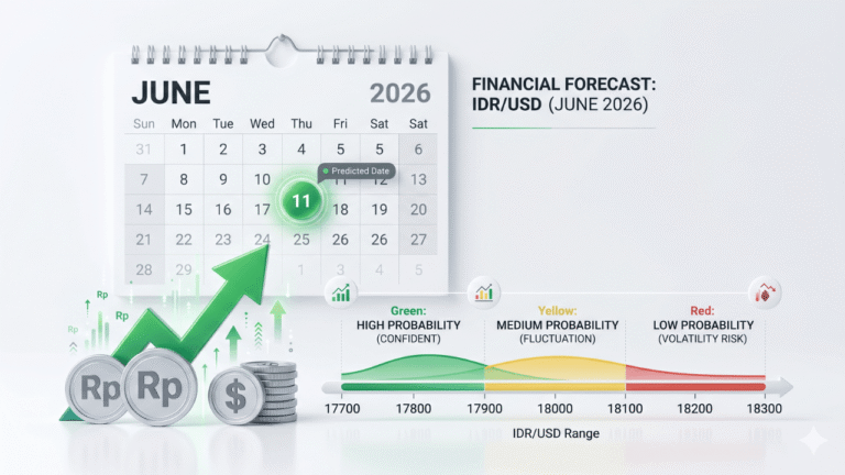 Grafik analisis teknikal kurs dollar hari ini 11 Juni 2026 menunjukkan level resistance 18.000 dan support 17.800